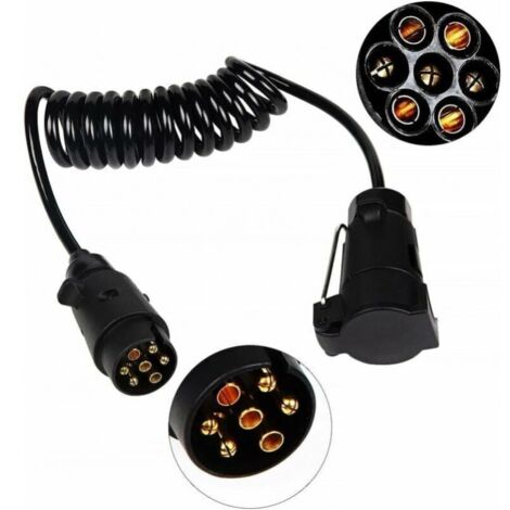 Câble d'extension 2m pour remorques – Résistant au froid et à l'huile – Connecteur 7 broches – Boîtier robuste pour connexion rapide (1/5)