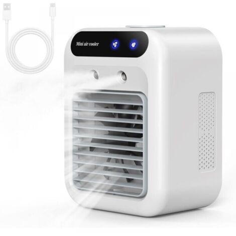 Climatiseur Portable, Climatiseur Mobile Silencieux, Refroidisseur d'air de 500 ml, Rafraichisseur d'air, 2 Vitesses+2 Modes de Brumisation, Réglage de la direction du vent à 20°, Mini Climatiseur Ada (1/5)