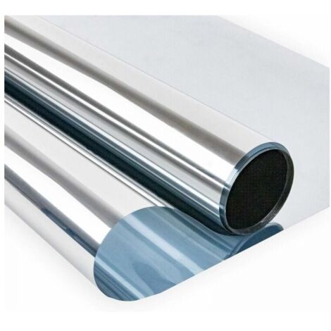 40×300CM Film fenetre Anti Regard Film Miroir Fenêtre sans Tain Anti Chaleur Anti UV Protection de la Vie Privée pour Fenêtre Bureau Maison Magasin，argent double face (1/5)