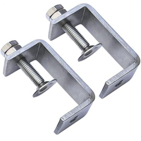 Pince Robuste Acier Inoxydable, 2 Pièces Serre-Joints C, 65mm Pince C Robuste, Pince Fixation Travail Bois, pour Travail Bois Bricolage, Soudage, l'ébénisterie, Couleur Argent (1/5)