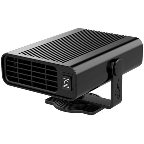 Chauffage de voiture 2 en 1 12V 120W Dégivreur rapide de voiture portable Dégivreur de pare-brise de voiture rotatif à 360 degrés avec prise allume-cigare (Noir) (1/4)