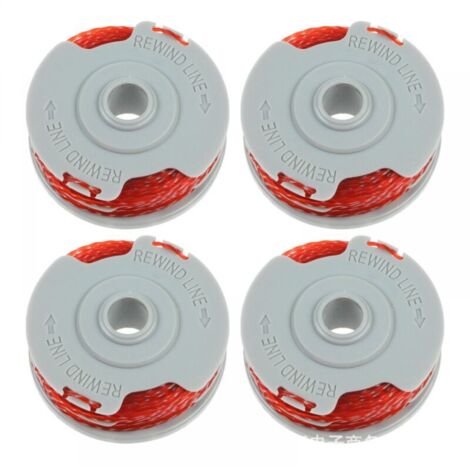 Lot de 4 bobines de fil de coupe de 10 m, bobines de rechange pour coupe-bordure, fil en nylon, compatibles avec toutes les débroussailleuses, fil de coupe longue durée (1/5)