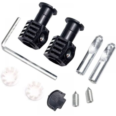 Boulons de réservoir de toilettes, kit de boulons de fixation plaqués zinc noir pour toilettes suspendues au mur pour toilettes (1/5)