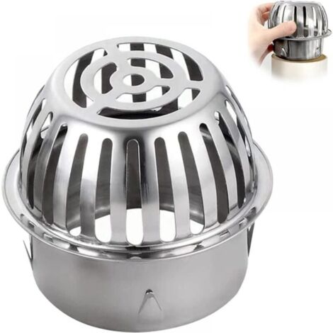 Siphon Sol Convexe en Acier Inoxydable, 1 Pcs Drain Gouttières Filtrantes, Filtre de Gouttière en Acier Inoxydable pour Les Drains Anti Blocage des Balcons, Salles Bains, Cours Extérieures (1/5)
