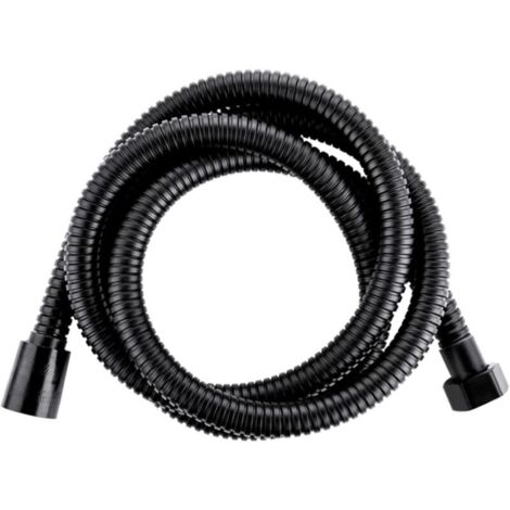 Flexible de douche, flexible de 200 cm pour douchette, flexible de douche avec protection anti-torsion pour douchette, flexible de douche universel anti-torsion, noir (1/5)