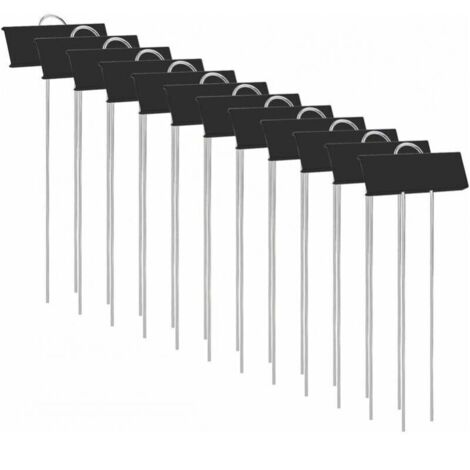 12 Pcs Étiquettes de Plantes, Marqueurs Étiquettes Plante, Étiquette Jardin Métal Durable Antirouille Étiquettes Potager Marqueur pour Fleur Légumes Graine Jardin Pépinière (Noir) (1/5)