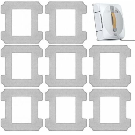 Lot de 8 chiffons de nettoyage lavables en microfibre W1 Pro Kit d'accessoires pour robot aspirateur de fenêtre Ecovacs Winbot W1 W1 Pro Series (1/4)