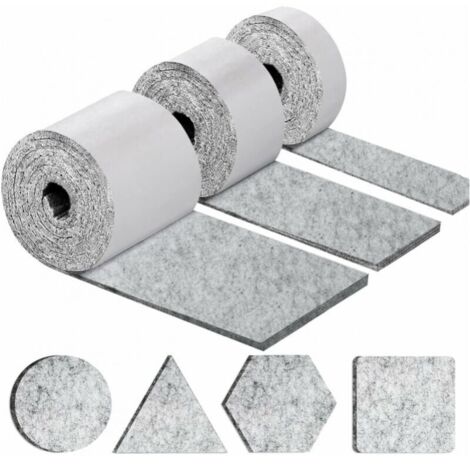 Patins pour Meubles Auto-adhésifs, Patins Chaises Meubles 3 Rouleaux (100x10cm+100x5cm+100x2cm), Tampon Chaise 5mm-Épais Patin Feutre (1/5)