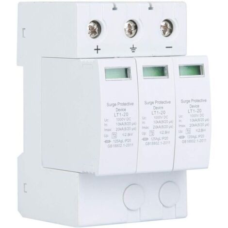 Dispositif de protection 3P 20 KA, parafoudre photovoltaïque haute précision (3p20ka) (1/5)