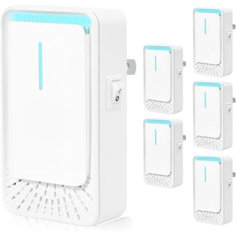 Ioniseur d'air enfichable (Lot de 6) — Purificateur d'air à ions négatifs Mini-désodorisant silencieux pour maisons, chambres, bureaux et sous-sols. (1/5)