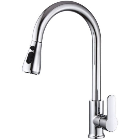 Robinet de Cuisine Rotation à 360 ° avec Douchette Extractible Robinet d'évier avec Régulateur de 3 Jets (1/5)