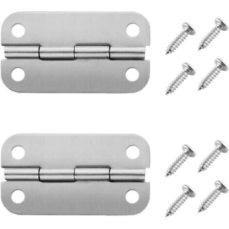 Lot de 2 charnières de refroidissement en acier inoxydable avec vis de rechange pour glacière de camping Igloo (1/5)