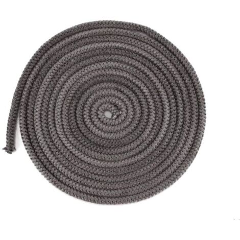 Cordon d'étanchéité, joint de remplacement pour porte de cheminée et de poêle, fibre de verre, gris foncé, 10 mm x 3 m (1/5)