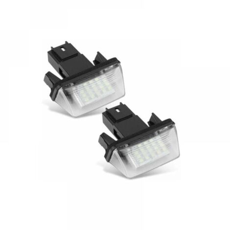2 pièces Lampe de Plaque d'immatriculation de Voiture à 18 DEL Gauche et Droite pour C3 2002-2009 / BERLINGO / 306 307 406 5008 (1/4)