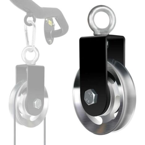 Poulie de Levage, Poulie de Câble 88mm Avec Support de Montage En u Roue de Levage de Rouleau Chargeant de Bricolage de Machine de Câble de Câble Métallique (1/5)