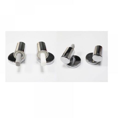 Lot de 4 Kit de remplacement pour abattant WC traditionnel et contemporain avec charnières à fermeture douce à dégagement rapide, Charnières de fixation supérieure (1/5)