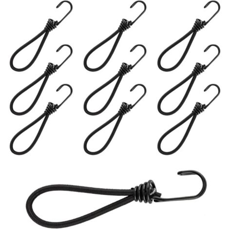 (10 Pièces) Crochet de tension 15cm, Crochet de tension multifonctionnel, Crochet de tension élastique pour tente de camping, pour bâche de camping, bâche de remorque, bâche de piscine (1/4)