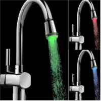 Vtizikl Filtro Per Rubinetto Acqua Cromoterapia A Led Cambia Colore Con La Temperatura -