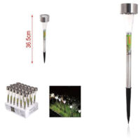 Vtizikl Set 12 Pz Lampada Solare Led Decoro Giardino 36.5 Cm A Picchetto Silver 2002987 -
