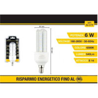 Vtizikl Vtizikl Led 3u E14 6w Luce Fredda 6500k Naturale 4000k Calda 3000k 36d 3u01t - -Bianco Freddo -