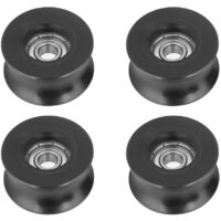 4 pcs U Poulie à Gorge 0840UU Roue Gorge Type d'U Roue de Guidage de Rouleau de Poulie en U 8x40x20.7mm (4pcs 8x40x20.7mm)