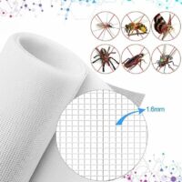 Vtizikl Mosquitera enrollable de fibra de vidrio (300 x 120 cm), malla para ventanas, ideal para puertas y ventanas (blanca)