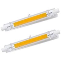 Vtizikl Ampoule LED R7S 118 mm Blanc froid 6000 K 1200 lm, équivalent halogène R7S 13 W COB, culot J118, 100 W/120 W, faisceau étroit 360°, non dimmable, pour plafonnier/lampadaire (lot de 2).
