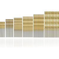 Vtizikl 60 pièces Twist Bits Micro Bits Metal HSS Bits Set Outils Bits en titane