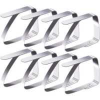 Vtizikl Pinces à nappe , lot de 8 pinces antidérapantes en acier inoxydable