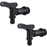 Vtizikl Robinet pour réservoir en plastique , adaptateur pour conteneur de stockage d'eau IBC, adaptateur pour tuyau d'irrigation, collecteur d'eau de pluie, avec raccord, écrou de blocage et connecte