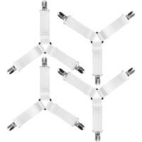 Vtizikl Lot de 4 draps-housses triangulaires élastiques avec sangles réglables pour literie, couvre-matelas et canapé