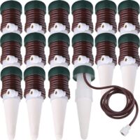 Vtizikl Bâtonnets d'arrosage , système d'arrosage automatique, irrigation goutte à goutte automatique pour plantes, diffusion lente pour plantes d'intérieur ou d'extérieur (paquet de 16)
