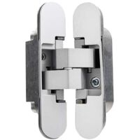 Vtizikl Charnière invisible , lot de 2 charnières invisibles pour portes lourdes, capacité de charge 40 kg, ouverture à 180°, zamak