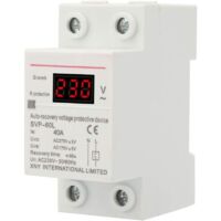 Vtizikl Stabilisateur de tension, parasurtenseur 230 V 40 A, régulateur de tension, dispositif de protection sur rail DIN