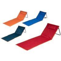 Vtizikl Tappetino Da Spiaggia 160x53cm Pieghevole Stuoia Prendisole Con Cuscino 4 Colori 6624013 -