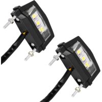 Feu de Plaque d'Immatriculation 12V Universel Feu de Plaque d'Immatriculation LED Moto Feu de Plaque d'Immatriculation Arrière Blanc (2 Pcs)