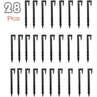 28pcs soaker hose stakes garden hose stakes hose fixing stakes hose guide stakes water pipe stakes