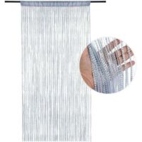 Rideau de porte occultant anti-mouches 100 x 200 cm – Moustiquaire en polyester – Décoration pour fenêtres et salles – Barrière contre insectes