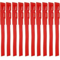 Bracelets d'identification pour vaches, 10 pièces, colliers d'identification pour bétail (rouge)