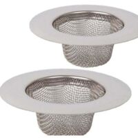 2 filtri in acciaio inox, mini filtro per lavello, filtro di scarico per lavello in acciaio inox, filtro a rete, filtro per doccia, vasca o lavello della cucina