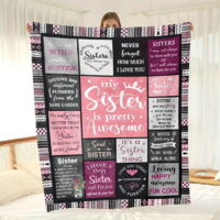 Cadeau Anniversaire Femme, Cadeau Femme Anniversaire - Plaid Couverture Remplie de Bénédictions, Cadeau Femme Original pour Soeur, Amie, Maman, Mamie, Fille, Copine (150 130cm)