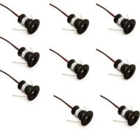 Black 9 Pack Mini LED Spotlights 12V 1W Recessed Ceiling Spotlights for Kitchen Stairwell Cabinet Hallway DIY Lighting Warm White Cool White Showcase Wardrobe Small Ceiling IP65,3000,000,120°