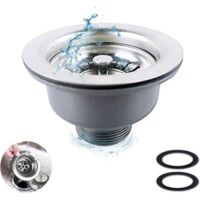 Kitchen Sink Strainer, Sink Stopper, Stainless Steel, Kitchen Sink, Basket, Sink Accessories (114 mm)