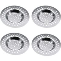 Sink Strainer Stopper, 4 Pack Stainless Steel Kitchen Sink Strainer Stopper, Sink Strainer Stopper, Sink Strainer Stopper for Kitchen Bathtub Bathroom Wash Basin