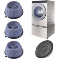 Patin Machine à Laver, 4 Pièces Pied Machine a Laver avec Patin en Caoutchouc, Pied Anti Vibration Machine a Laver pour Machines à Laver et Sèche-Linge, Patins Anti Vibration Lave Linge