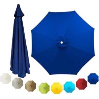 Umbrella Cloth Replacement Top Cover, Patio Canopy, 6.5ft 9ft 10ft for Market Top(Red,270cm/9ft 8Ribs)(Red,200cm/6.5ft 6Ribs)