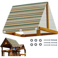 Playground Canopy, Sturdy Swing Set Tarp Replacement, UV-Protection, Fade-Resistant, Weatherproof Pergola Cover for Backyard, Jungle Gym, Playset, Treehouse, 3.58x7.48 Feet