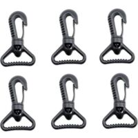 10PCS Mousquetons en Plastique, Mousqueton pivotant en Plastique pour Porte de poussée - Mousqueton Rotatif - Mousqueton Rotatif - Fermoir à Boucle pour Sangle, Noir