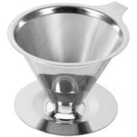 Drip coffee maker stainless steel double layer filter cup drip coffee maker suitable for outdoor hiking backpacking travel