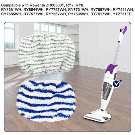 Ensemble de serpillères en microfibre réutilisables pour nettoyeurs vapeur Rowenta RY7RY8 (lot de quatre) (1/4)